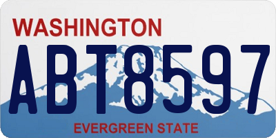 WA license plate ABT8597