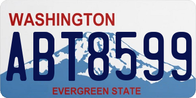 WA license plate ABT8599