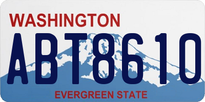 WA license plate ABT8610