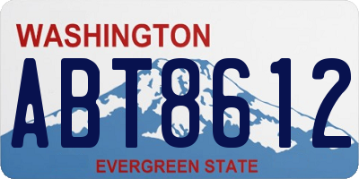 WA license plate ABT8612