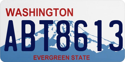 WA license plate ABT8613