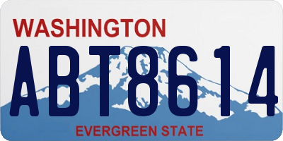 WA license plate ABT8614