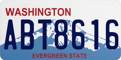 WA license plate ABT8616