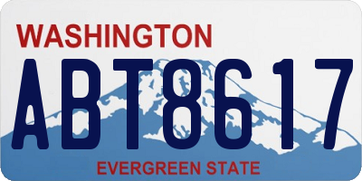 WA license plate ABT8617