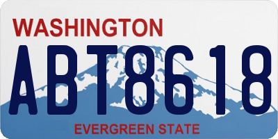 WA license plate ABT8618