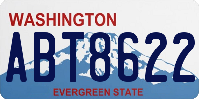 WA license plate ABT8622