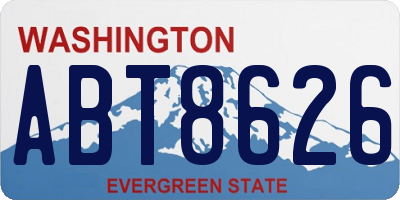 WA license plate ABT8626