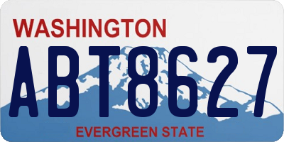 WA license plate ABT8627