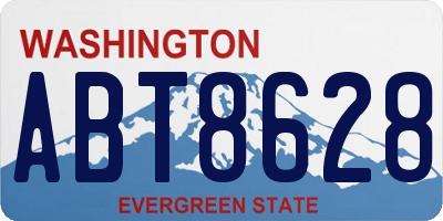 WA license plate ABT8628