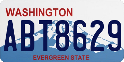 WA license plate ABT8629