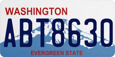 WA license plate ABT8630