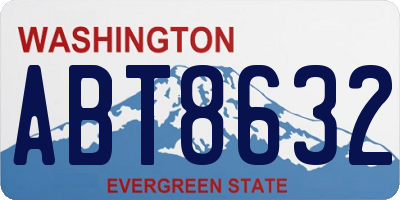 WA license plate ABT8632