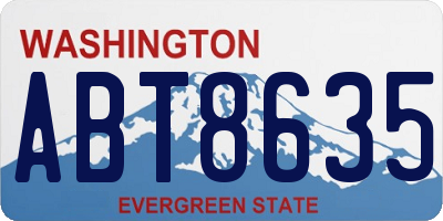 WA license plate ABT8635