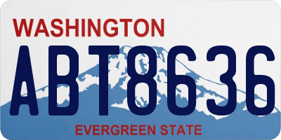 WA license plate ABT8636