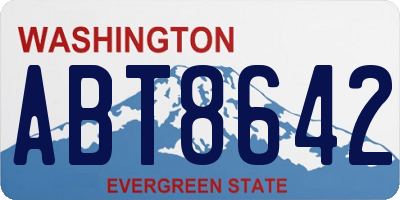 WA license plate ABT8642