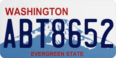 WA license plate ABT8652