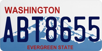 WA license plate ABT8655