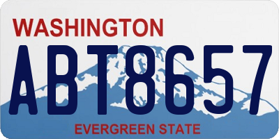 WA license plate ABT8657