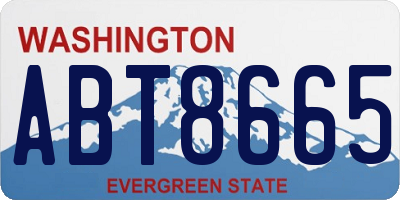 WA license plate ABT8665