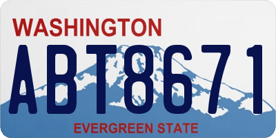WA license plate ABT8671