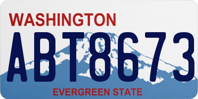 WA license plate ABT8673