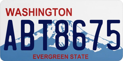 WA license plate ABT8675