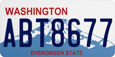 WA license plate ABT8677