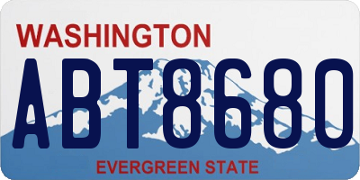 WA license plate ABT8680