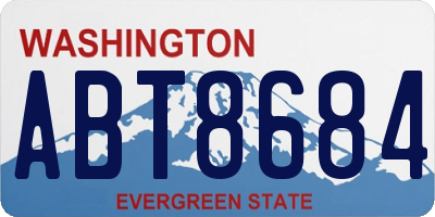 WA license plate ABT8684