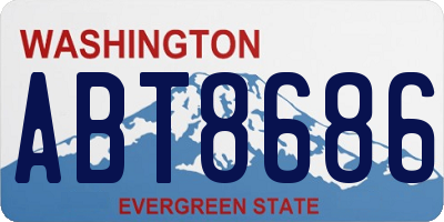 WA license plate ABT8686