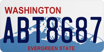 WA license plate ABT8687