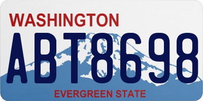 WA license plate ABT8698