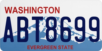 WA license plate ABT8699