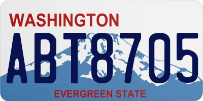 WA license plate ABT8705