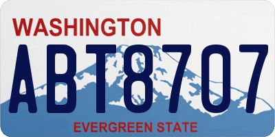 WA license plate ABT8707