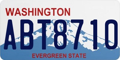 WA license plate ABT8710
