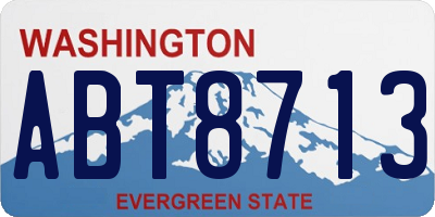 WA license plate ABT8713