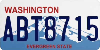 WA license plate ABT8715