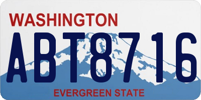 WA license plate ABT8716