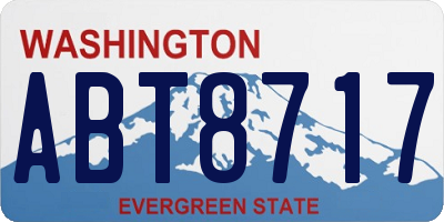 WA license plate ABT8717