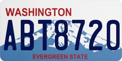 WA license plate ABT8720