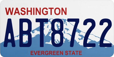 WA license plate ABT8722