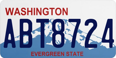 WA license plate ABT8724