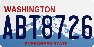 WA license plate ABT8726