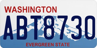 WA license plate ABT8730