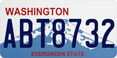 WA license plate ABT8732