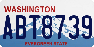 WA license plate ABT8739