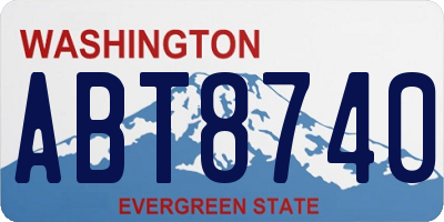 WA license plate ABT8740