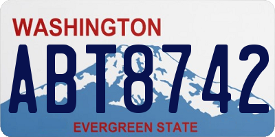 WA license plate ABT8742
