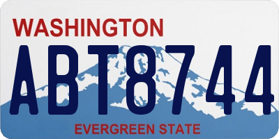 WA license plate ABT8744